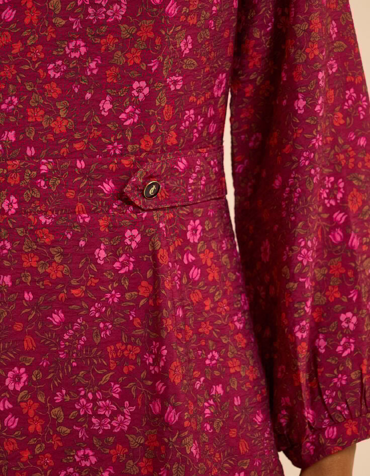 Roze jurk bloemenprint I.Code-6 Roze jurk bloemenprint I.Code-6