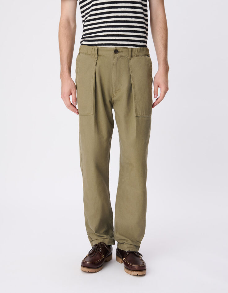 Zimmermannshose khaki Bio-Baumwolle Herren-3