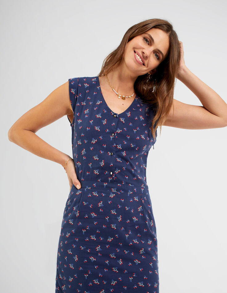Vestido azul marino rollers I.Code-6