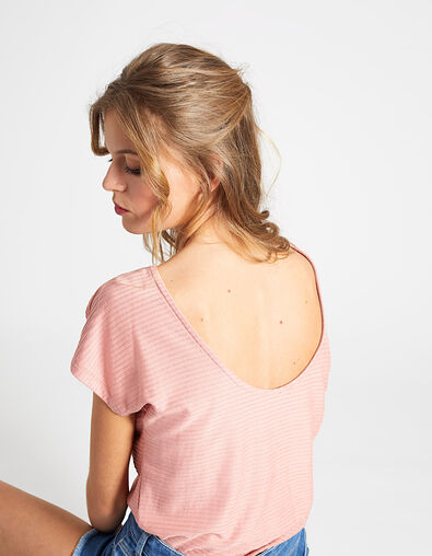 Tee-shirt pastèque en maille à rayures I.Code