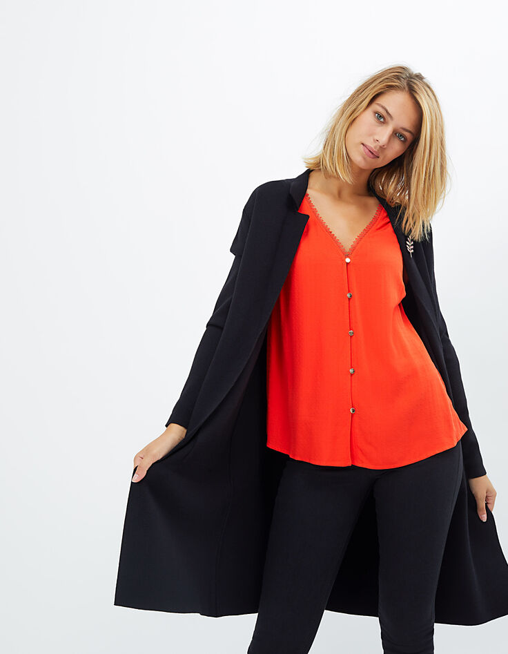 Manteau noir en maille I.Code-7