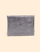 I.Code iridescent grey leather mini clutch bag-4