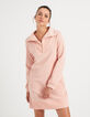 Robe sweet pink bio en panne de velours côtelée I.Code-2