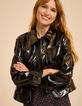 Kurze schwarze Jacke Vinyl I.Code-1
