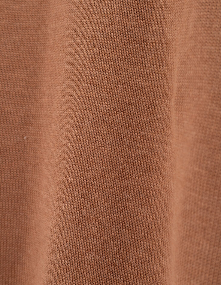 I.Code camel cape sweater knit decorative buttons-7