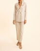 Veste de costume &eacute;cru lurex motif rayures I.Code-7