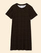 Robe noire imprimé floral cœur I.Code-7