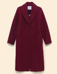 I.Code burgundy long coat-4