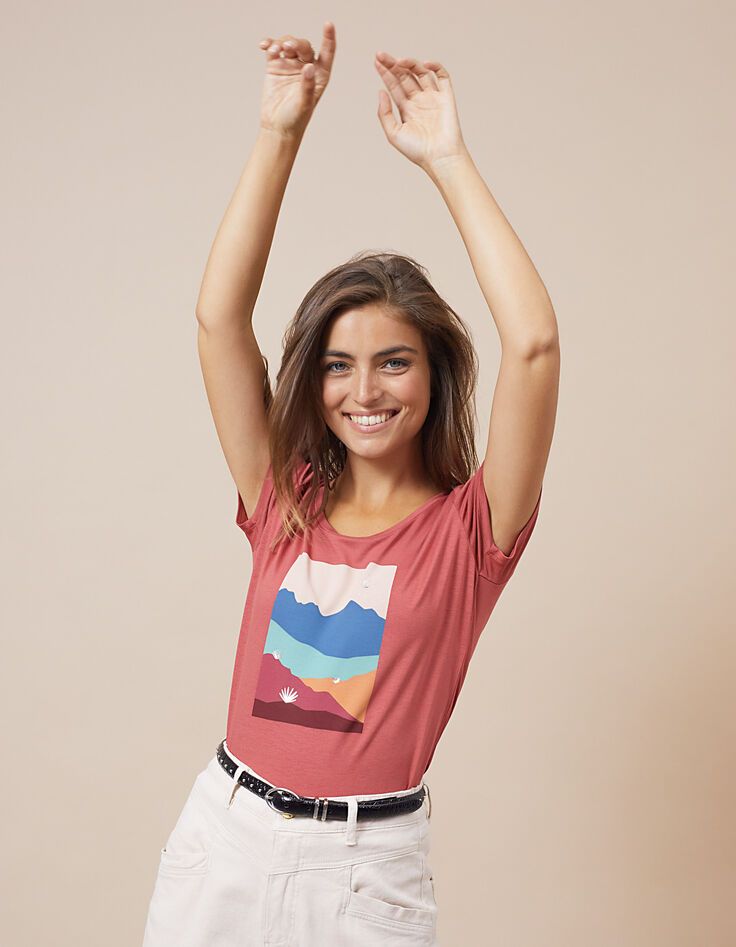 T-Shirt Blossom mit Landschaftsmotiv I.Code-1 T-Shirt Blossom mit Landschaftsmotiv I.Code-1