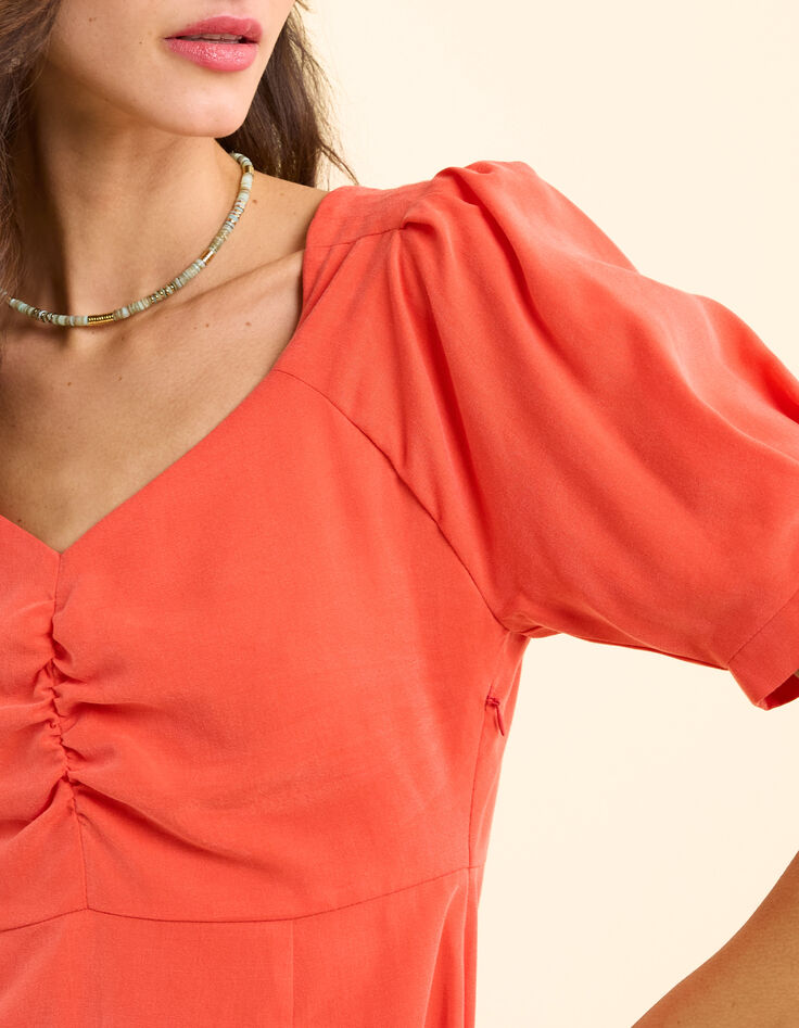 Robe courte rouge décolleté cœur I.Code-6