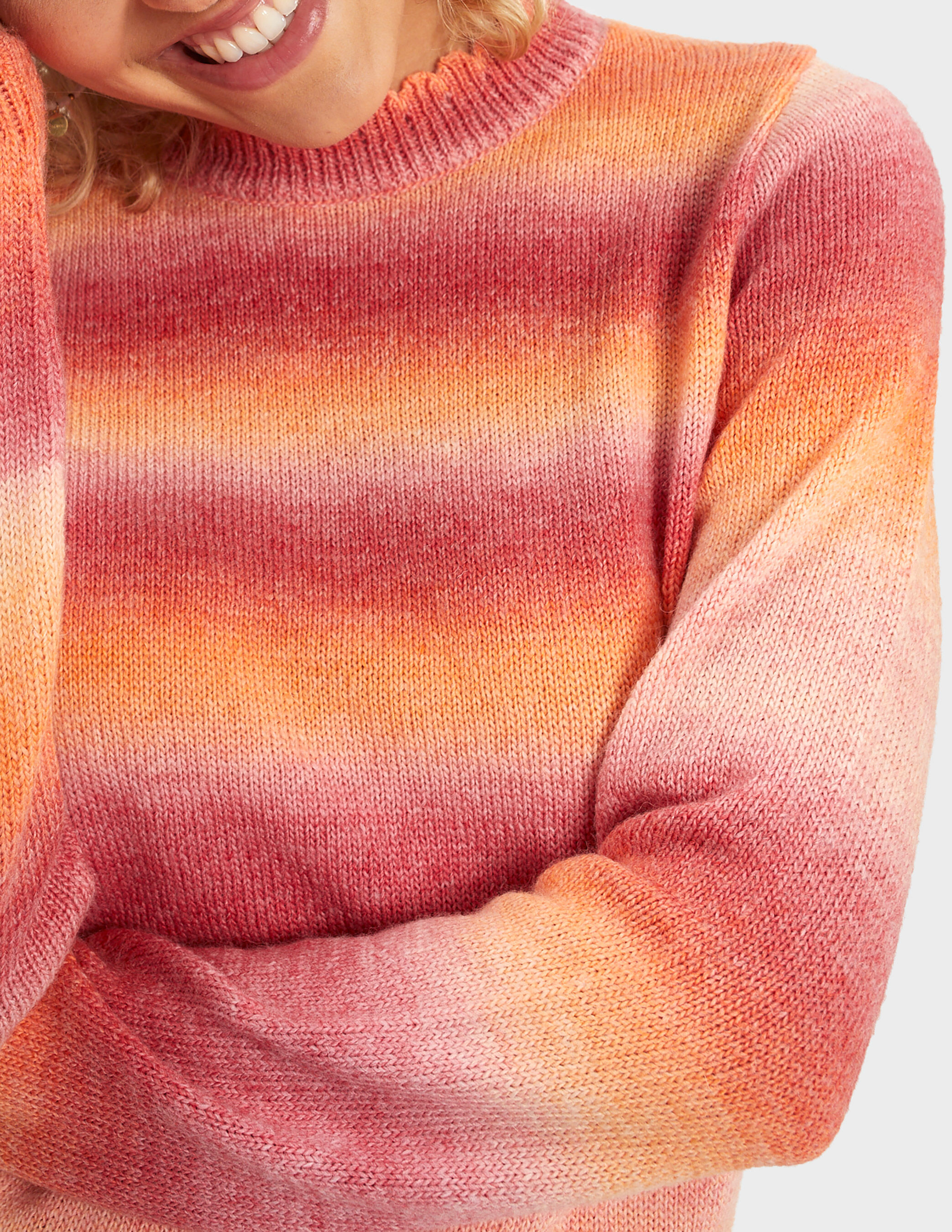 Pull soft pumpkin tricot a col collerette I.Code