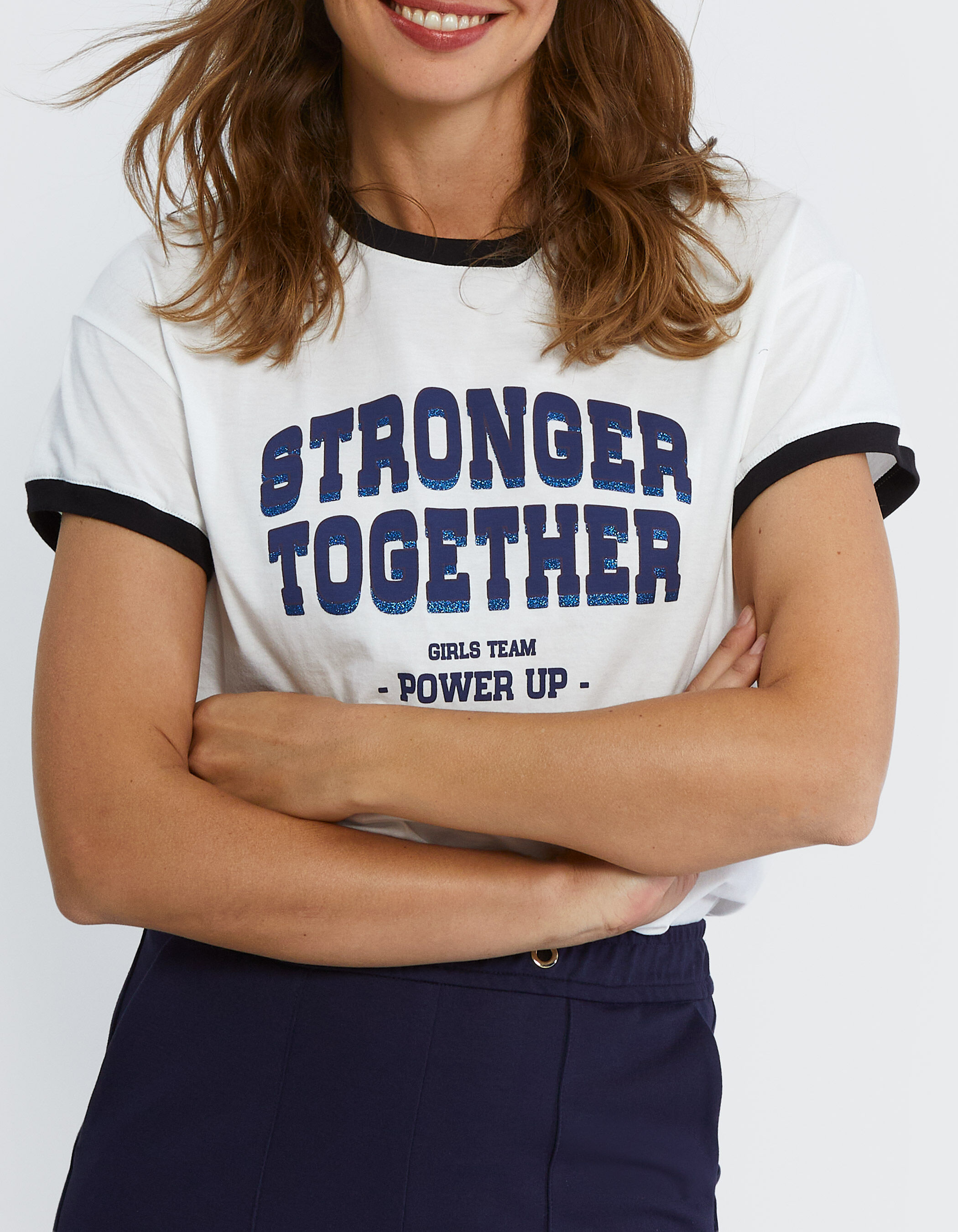 Gebroken wit shop shirt dames