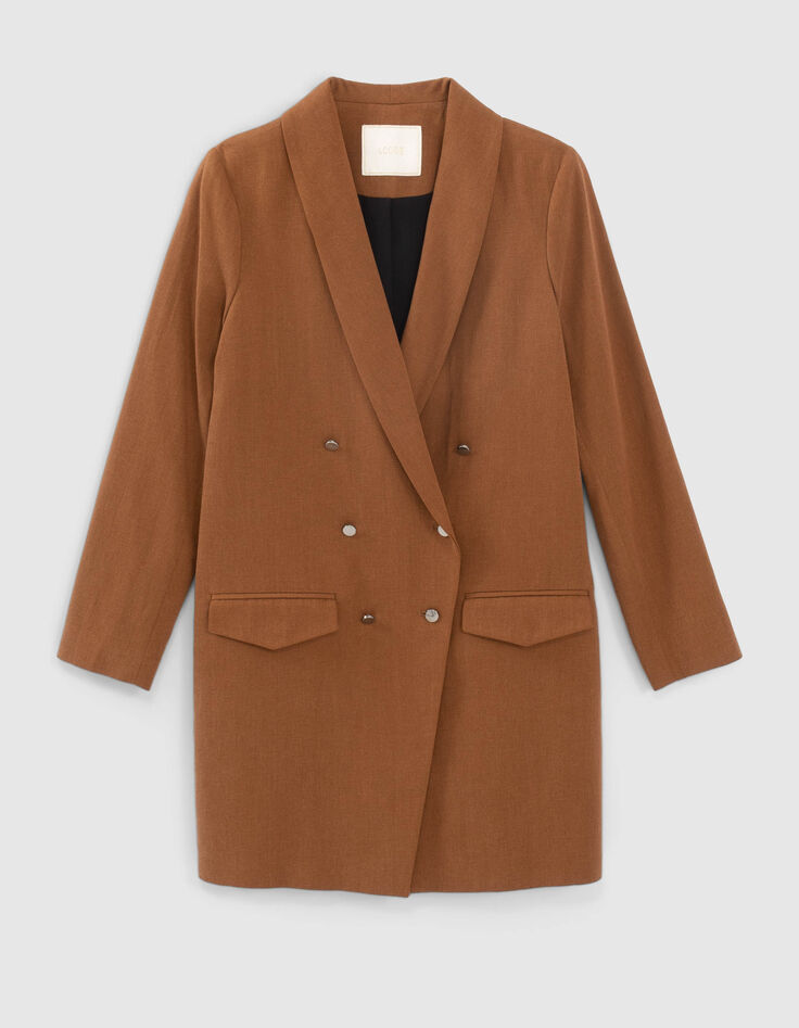 Americana midi fauve forro botonadura cruzada I.Code-5