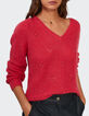 Pull flash pink en tricot avec points fantaisie I.Code -2