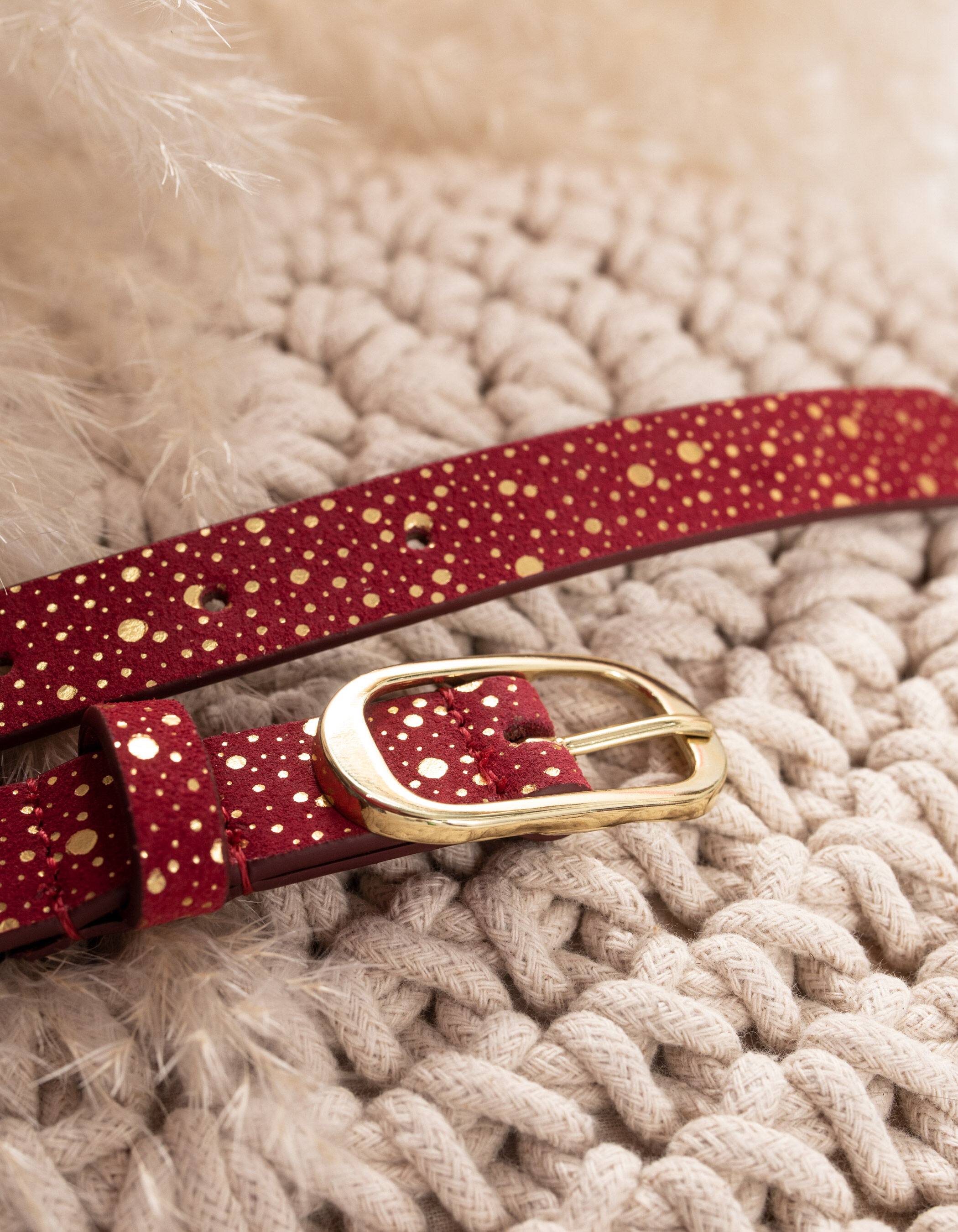 Pink suede 2025 belt