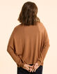 I.Code camel cape sweater knit decorative buttons-3