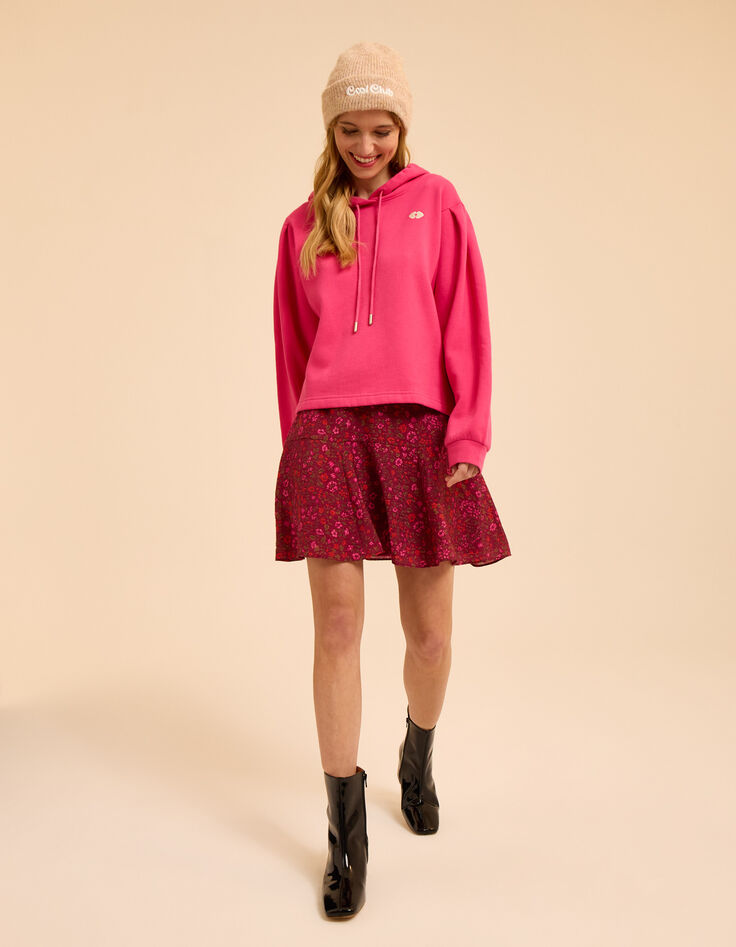 Roze sweathoodie borduursel dubbel hart I.Code-7 Roze sweathoodie borduursel dubbel hart I.Code-7