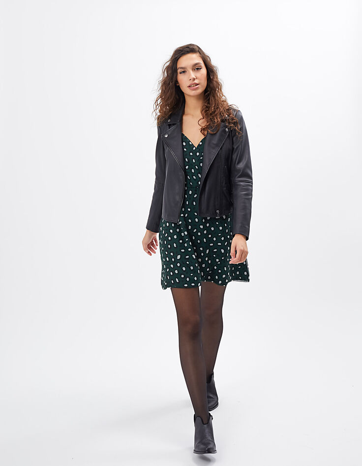 Robe vert pinegreen imprimé léopard I.Code-5