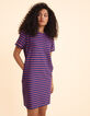 Robe violine rayures lurex multico I.Code-3