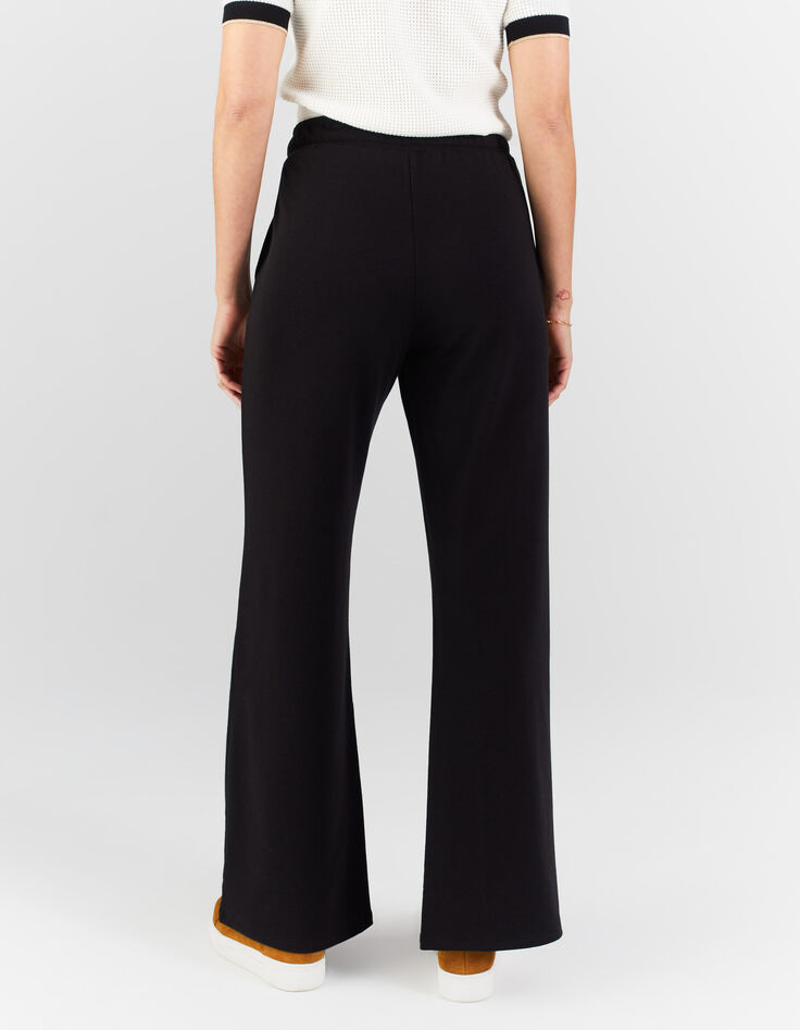 Pantalon large noir en molleton I.Code-3 Pantalon large noir en molleton I.Code-3