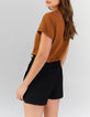 Short à pont noir jacquard fantaisie I.Code-3