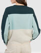 I.Code imperial green palm motif jacquard knit sweater-2