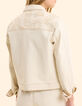 Veste en jean écru surpiqûres ocre I.Code-3