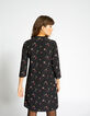 Vestido negro estampado floral I.Code-3