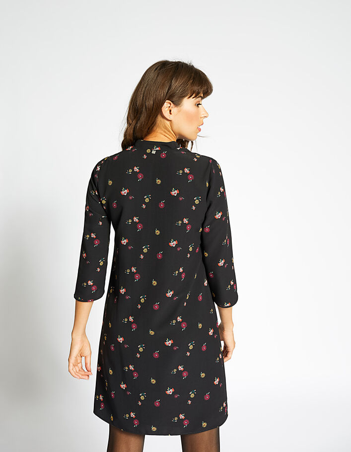I.Code black floral print dress - I.CODE