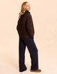 Blouson noir motif z&egrave;bre esprit teddy I.Code-4