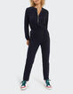 Marine-Jumpsuit mit Reißverschluss aus Fleece I.Code-1