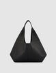 Schwarzes Leder Hobo Tasche maxi &Ouml;sen Design Gr&ouml;&szlig;e L Damen-4
