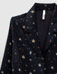 Robe noire imprimé floral I.Code-2