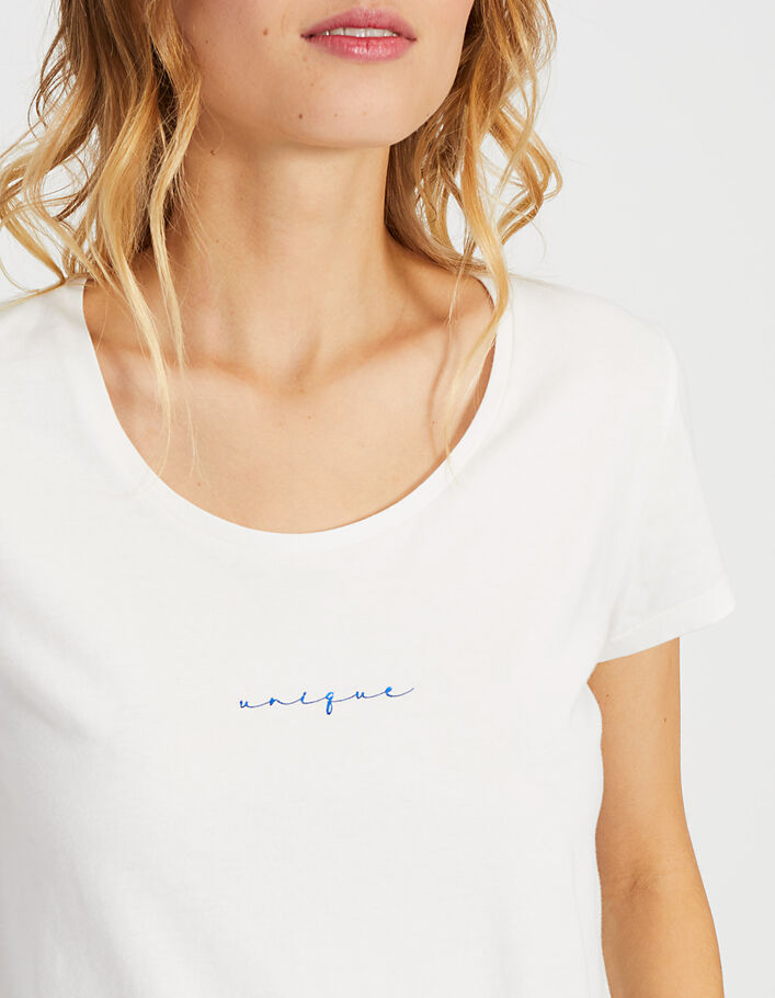 Cremeweißes T-Shirt „Unique“ I.Code - I.CODE