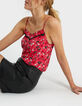 Top flash pink esprit lingerie imprimé floral rock I.Code-1