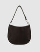 Die Tasche aus braunem Leder f&uuml;r Damen mit &Ouml;senverzierung-3