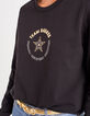 Sweat noir molleton message rond doré I.Code-3