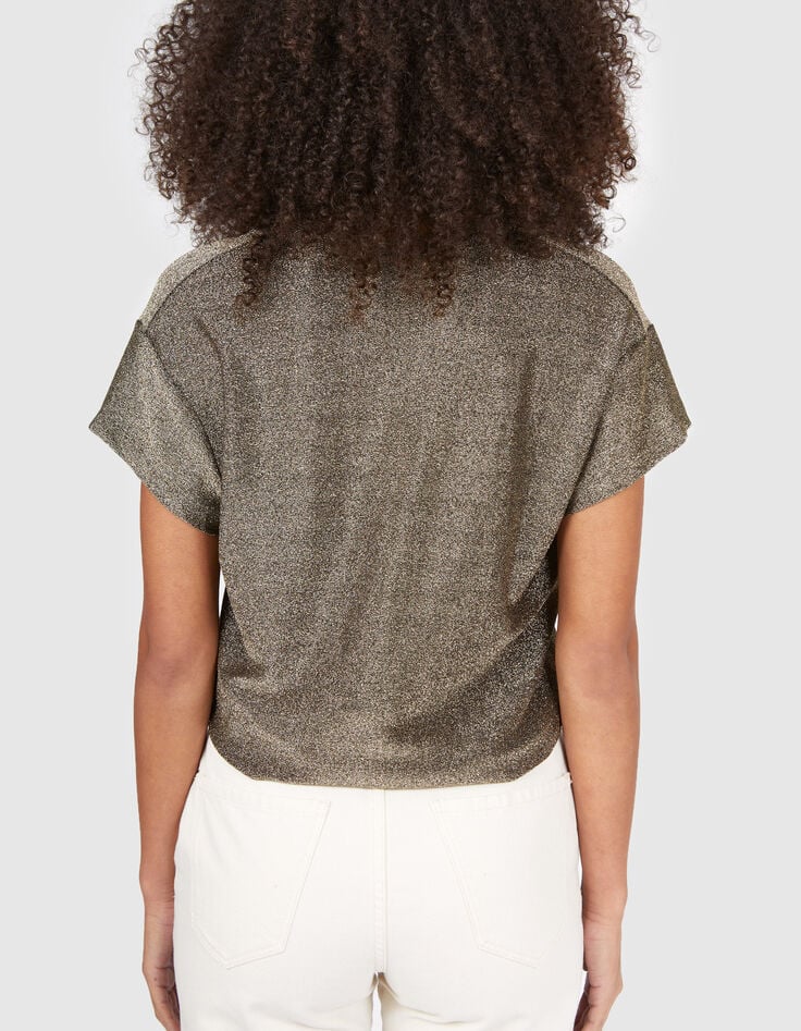Tee-shirt dor&eacute; maille brillante I.Code-3