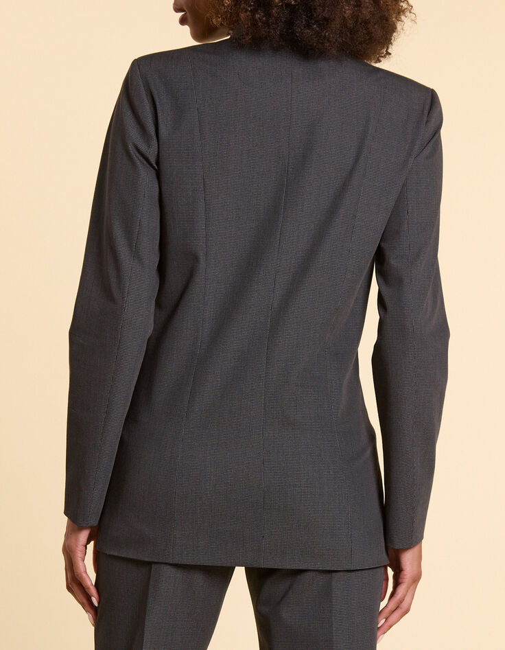 Veste de costume anthracite motif pied-de-puce I.Code-3