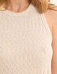 Goudbeige top fantasie ajourtricot I.Code-4