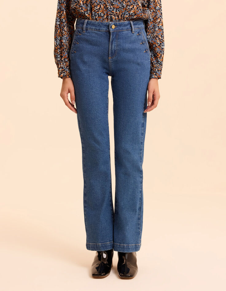 I.Code blue drop front-look flared jeans MARIE-4