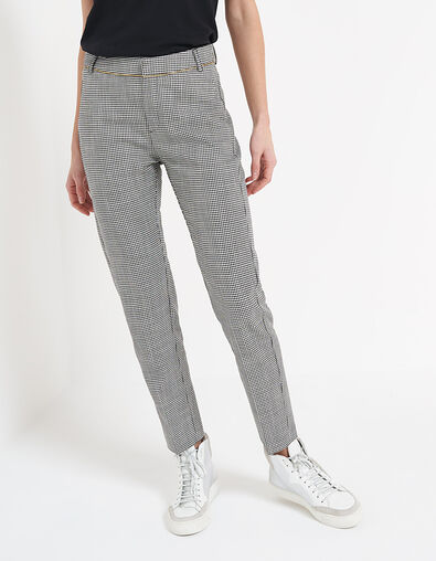  black houndstooth suit trousers