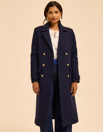 Manteau long marine esprit caban I.Code