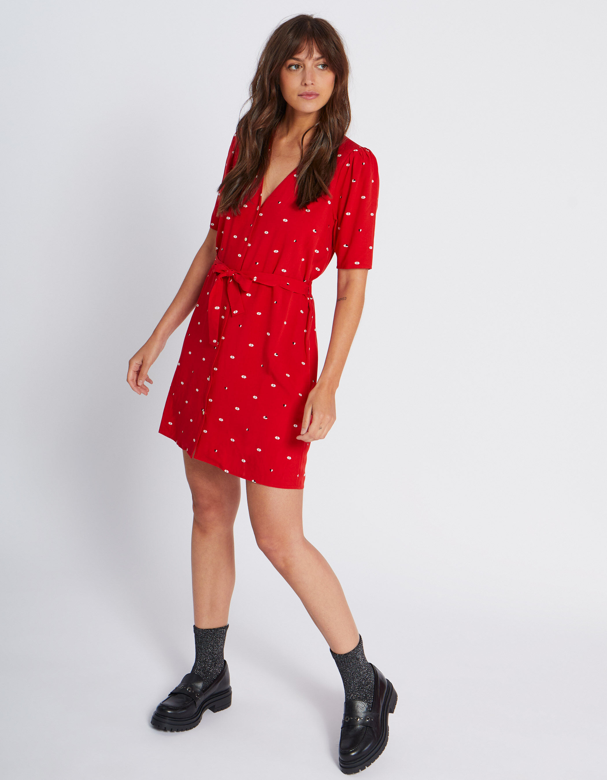 Vestido rojo carmin outlet