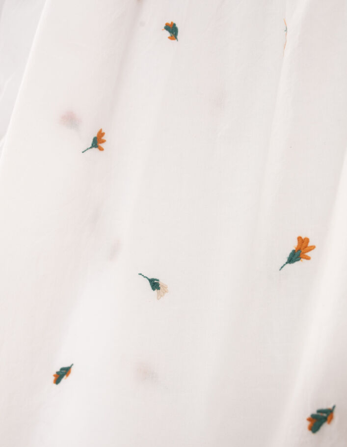 Cremeweiße Bluse mit Blumenstickerei I.Code - I.CODE