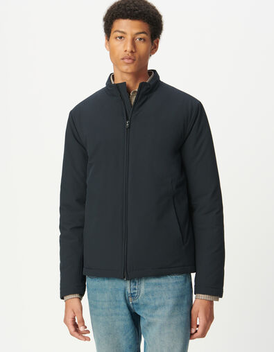 Marineblaue Herren-Steppjacke Stehkragen - IKKS