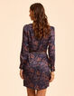 I.Code purple dress with scarf print-2