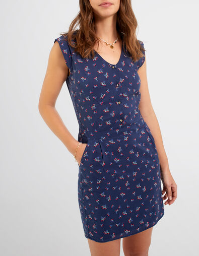 Vestido azul marino rollers I.Code