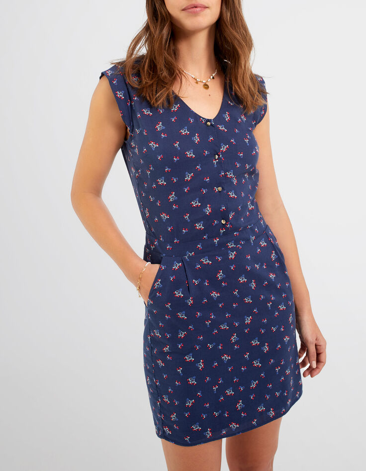Vestido azul marino rollers I.Code-1