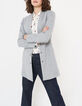 Manteau gris chiné pressionné I.Code-1